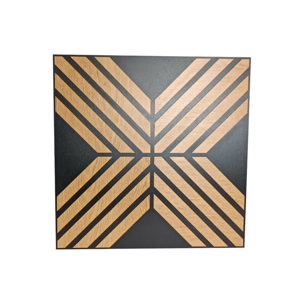 Czarny panel 3D z dębem